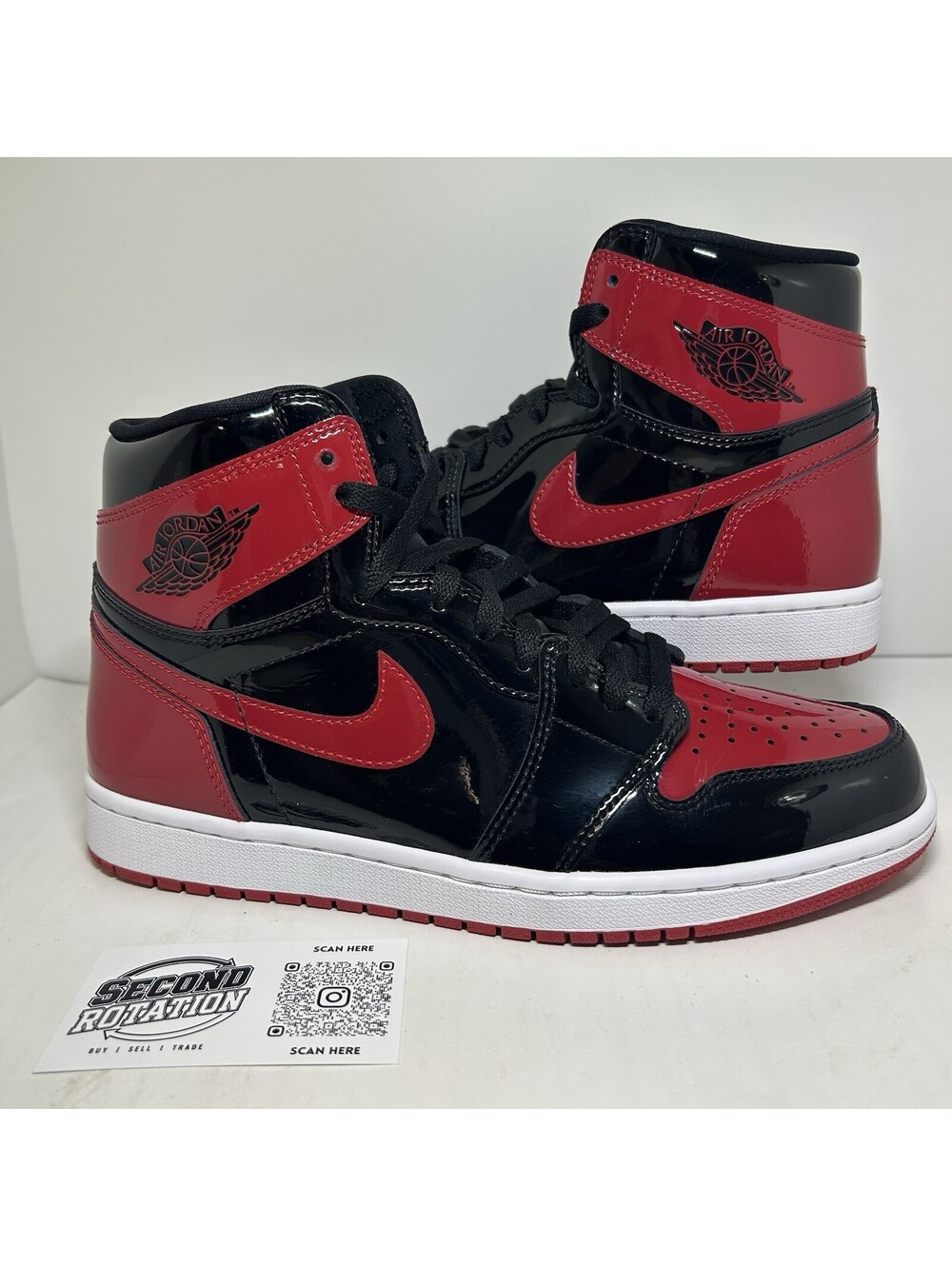 Air Jordan 1 Retro High Patent Bred - Size 9 OG ALL - (555088-063)